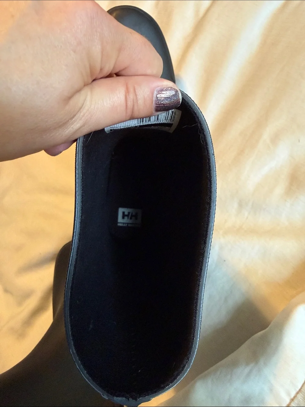 Helly Hansen Black Matte Rubber Rain Boots with HH Logo